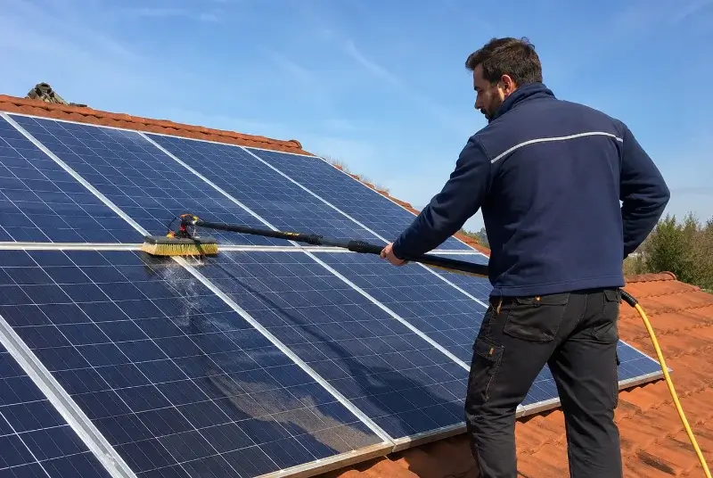 Nettoyage et entretien de panneaux solaires à la Bassée
